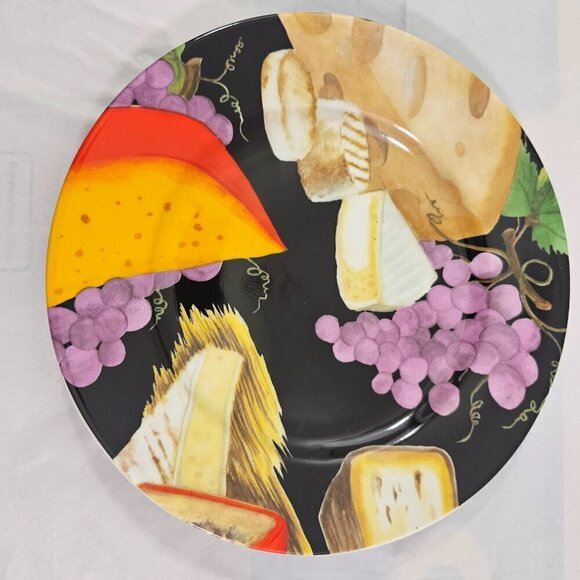 Email De Limoges Porcelain Cheese Fruit Graphic Salad Luncheon Plates – Set of 5 - Picture 15 of 16